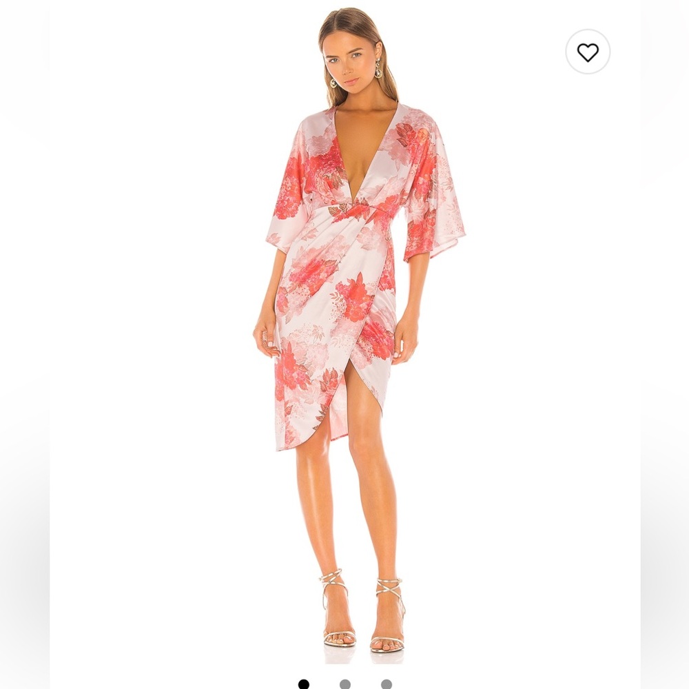 Revolve X Michael Costello Elegant Floral Spring Wedding Guest Dress